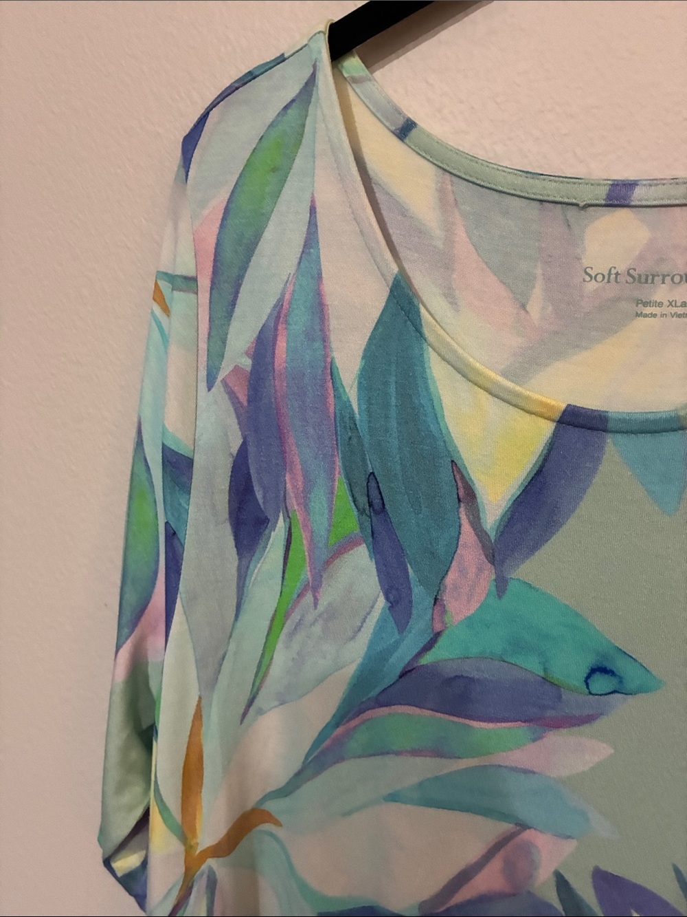 Soft Surroundings Vivienne Floral Maxi Dress in Aqua Blue - Lightweight Print - Picture 4 of 7